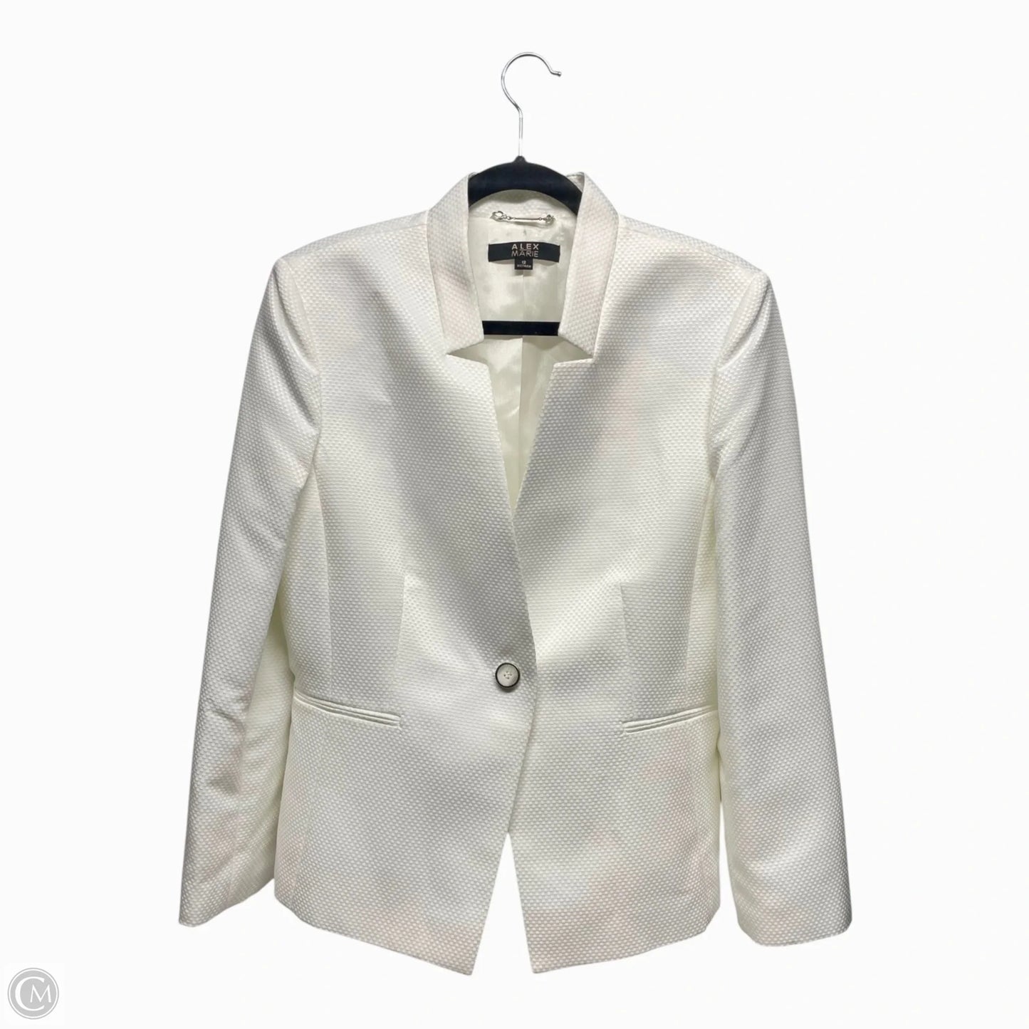 Blazer By Alex Marie In White, Size: 12
