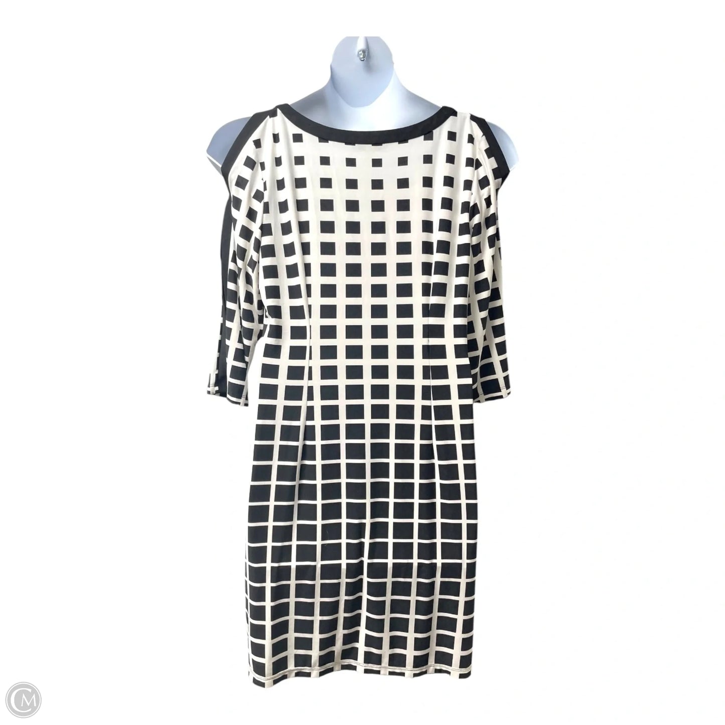 Dress Casual Short By Sandra Darren In Black & White, Size: 14p