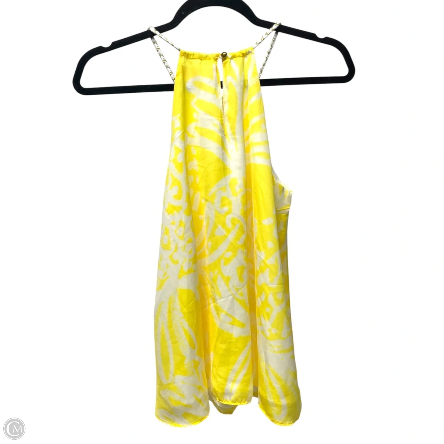 Top Sleeveless Designer By Lilly Pulitzer In White & Yellow, Size: Xs
