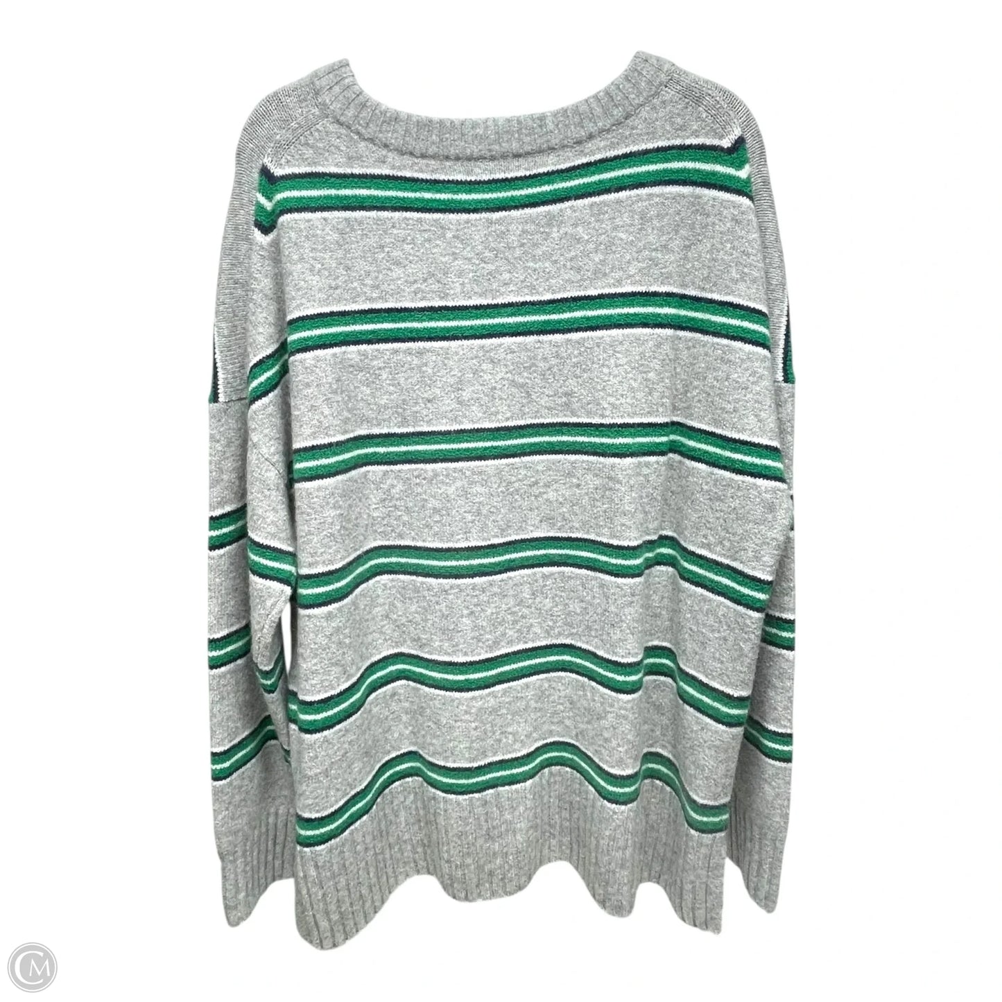 Sweater By J. Crew In Green & Grey, Size: Xl