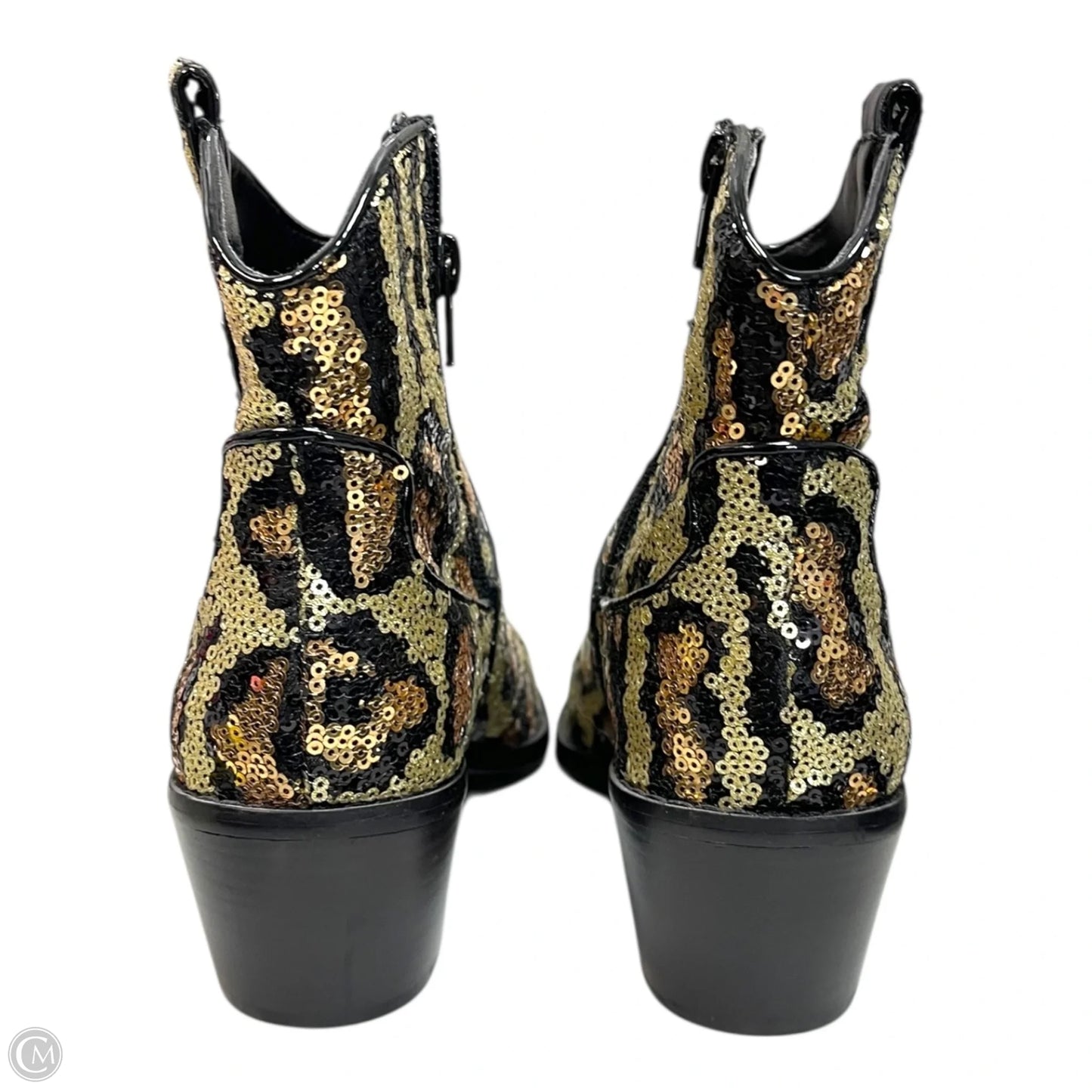 Boots Ankle Heels By Betsey Johnson In Animal Print, Size: 6