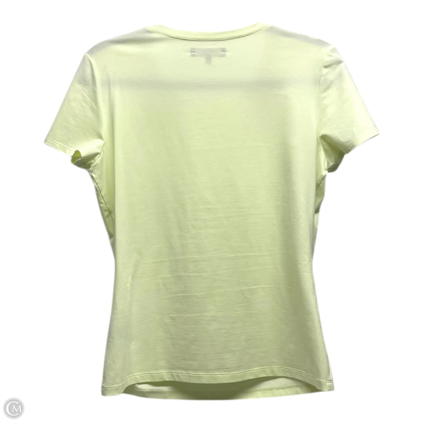 Top Short Sleeve Designer By Lafayette 148 In Chartreuse, Size: M
