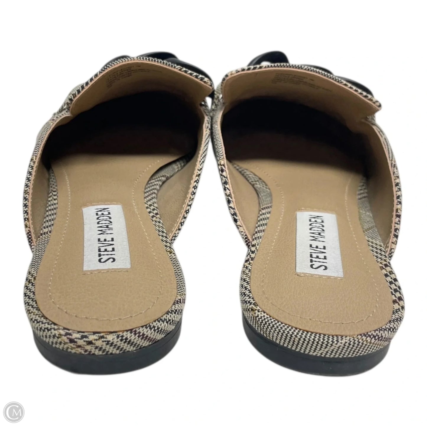 Shoes Flats By Steve Madden In Black & Tan, Size: 7