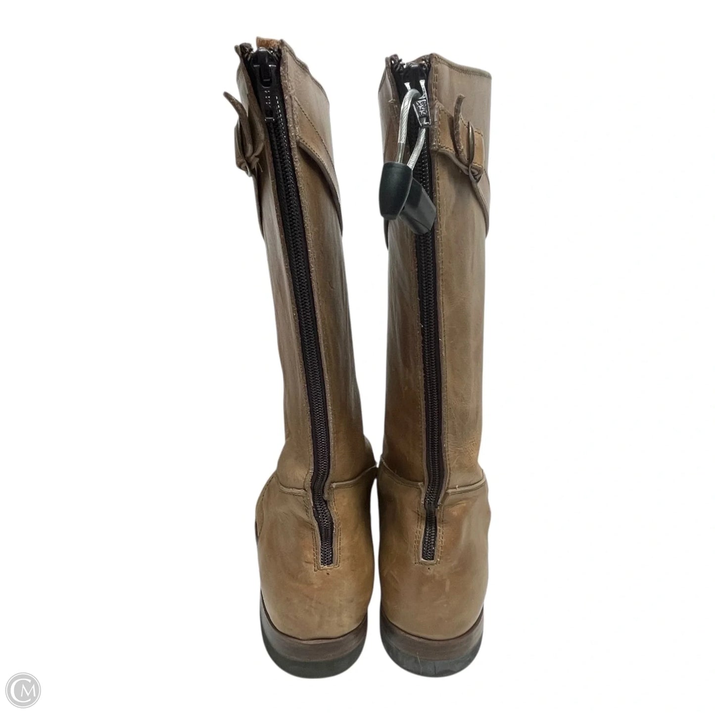 Boots Ankle Flats By Cmc In Brown, Size: 9.5