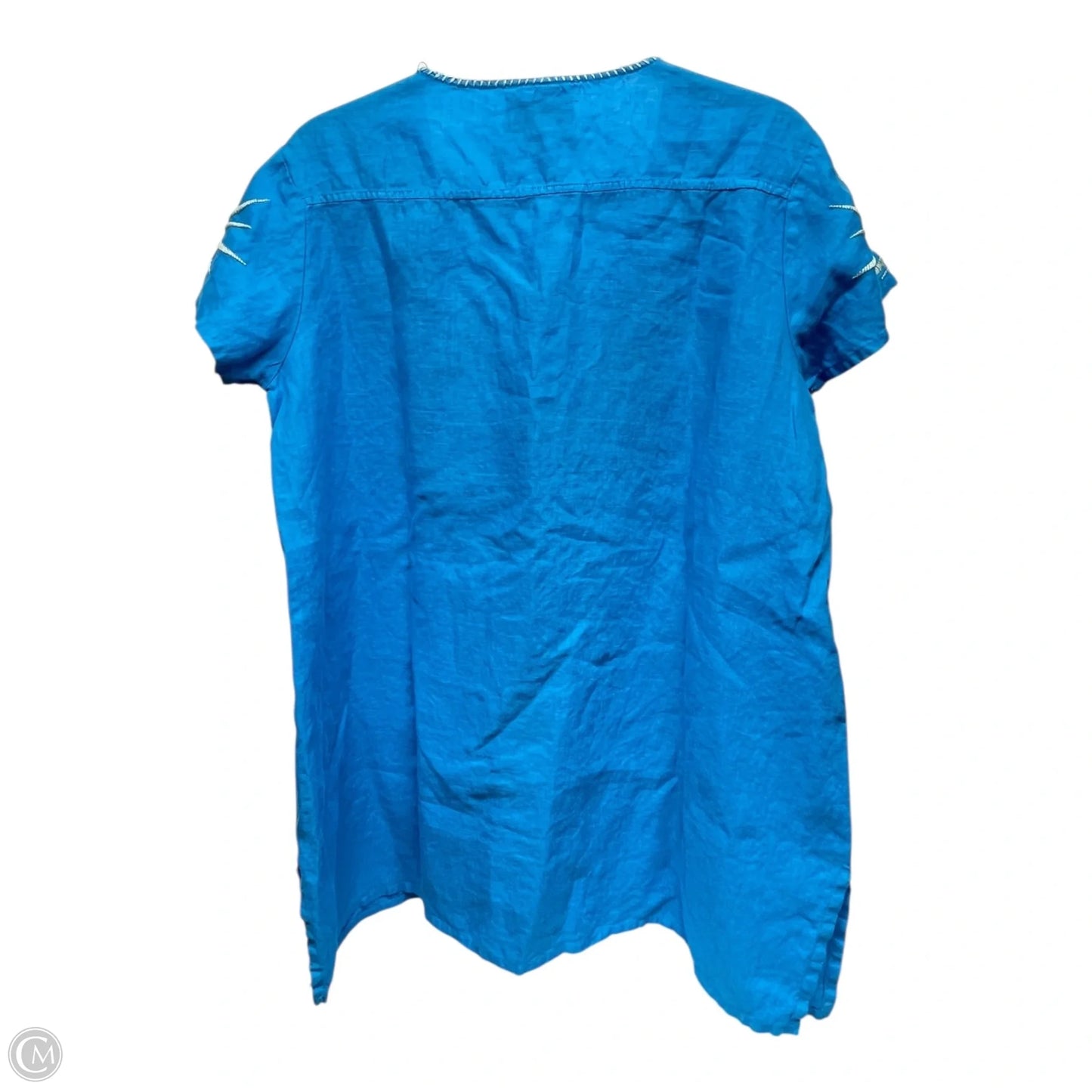 Tunic Short Sleeve By Johnny Was In Floral Print, Size: M