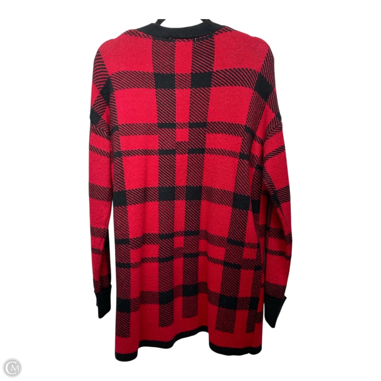 Cardigan By Zesica In Black & Red, Size: L