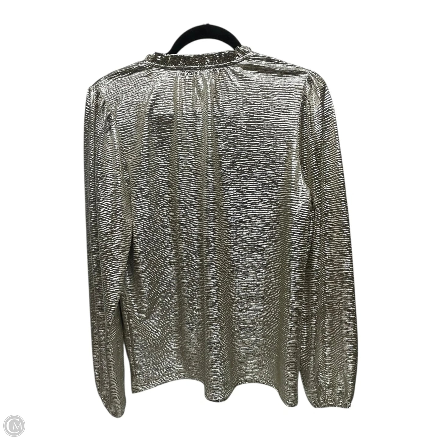 Top Long Sleeve By Loft In Gold, Size: S