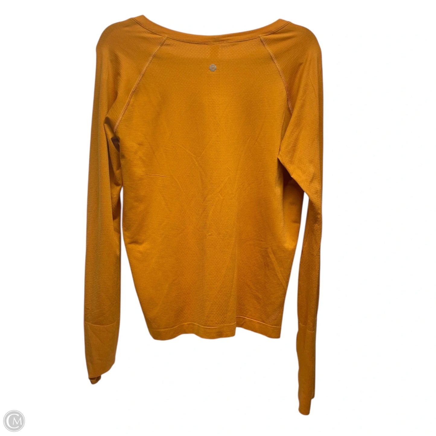 Athletic Top Long Sleeve Crewneck By Lululemon In Orange, Size: 12