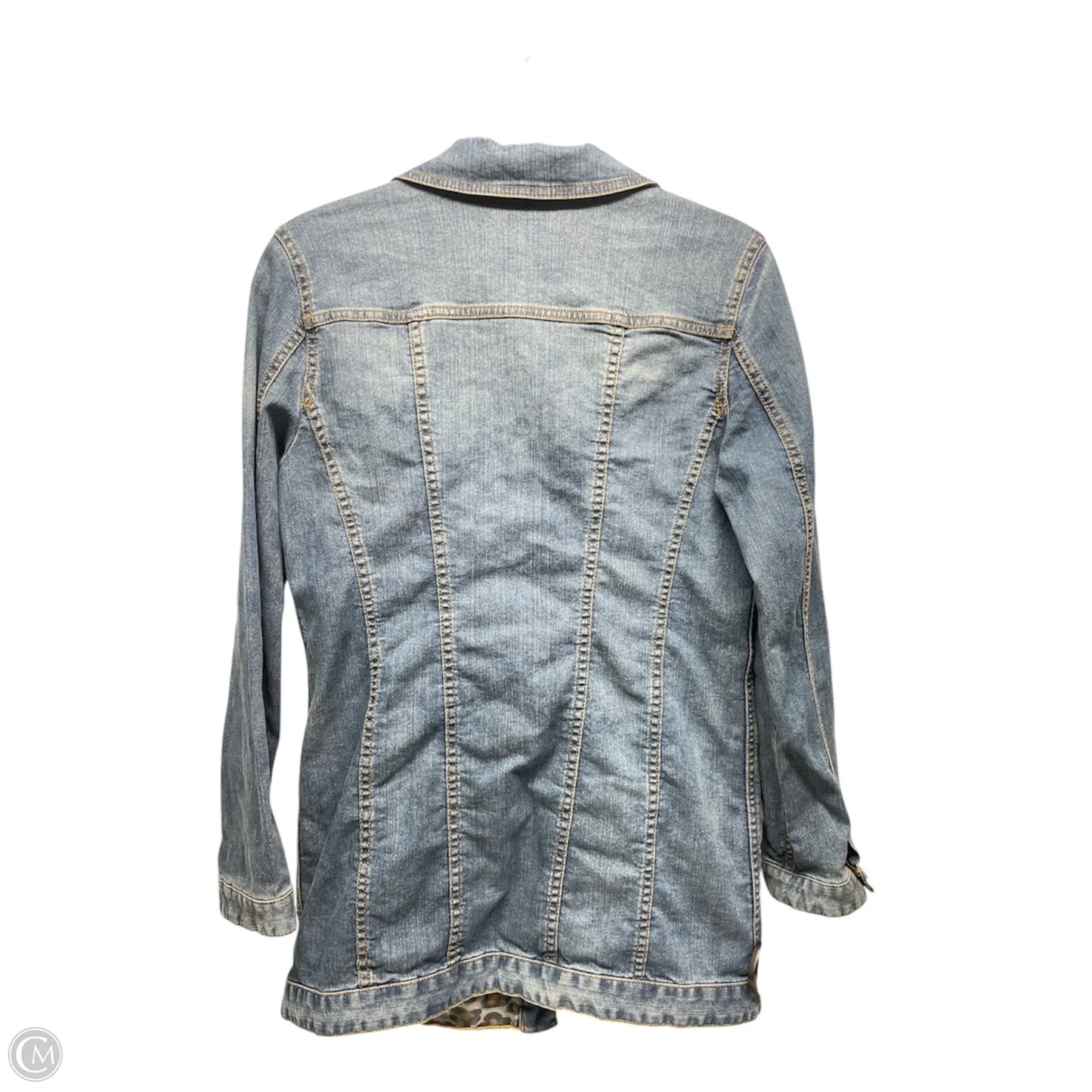 Jacket Denim By Chicos In Blue, Size: S