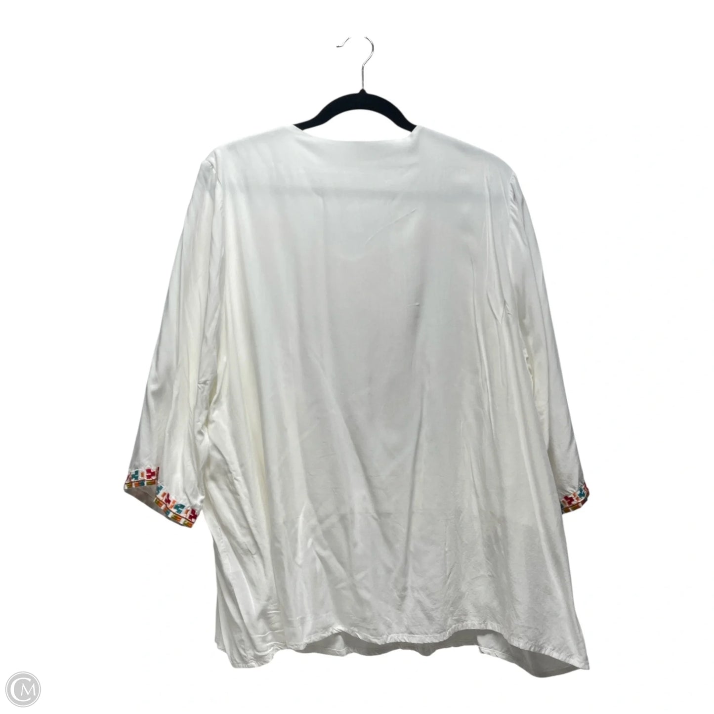Top 3/4 Sleeve By Clothes Mentor In Floral Print, Size: 2x