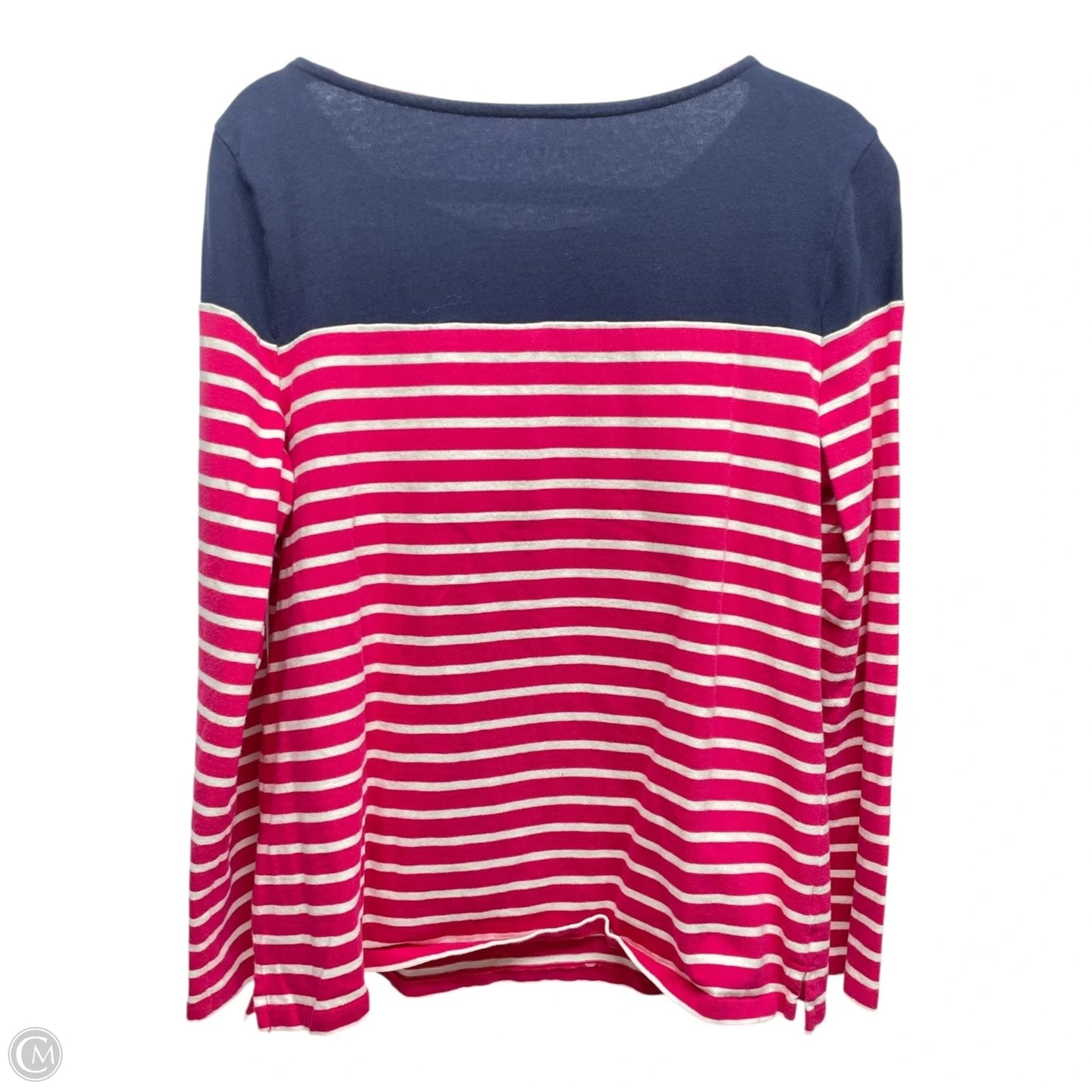 Top Long Sleeve By Talbots In Blue & Pink, Size: L