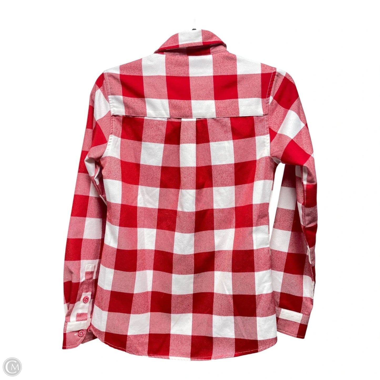 Top Long Sleeve By DIXXON In Red & White, Size: S