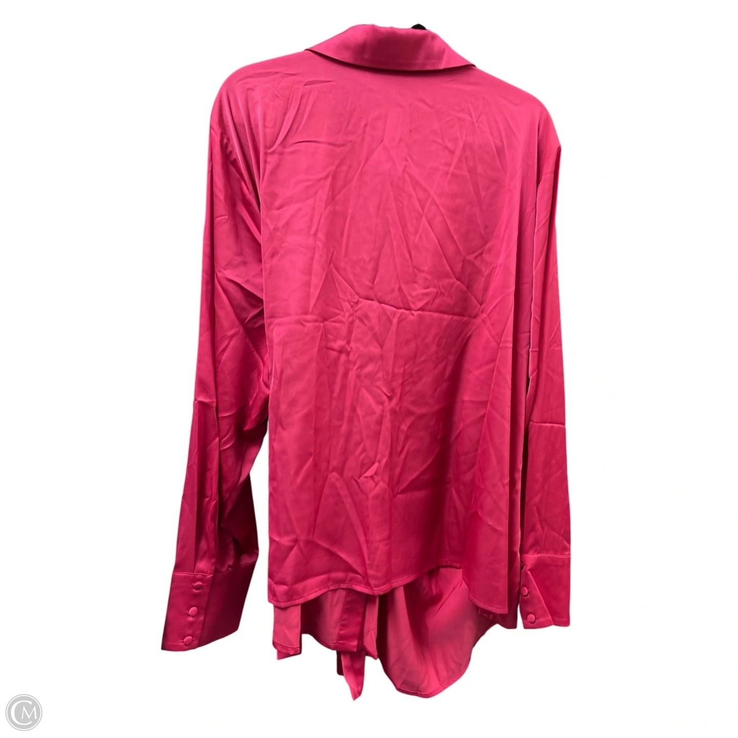 Top Long Sleeve By Eloquii In Pink, Size: 4x