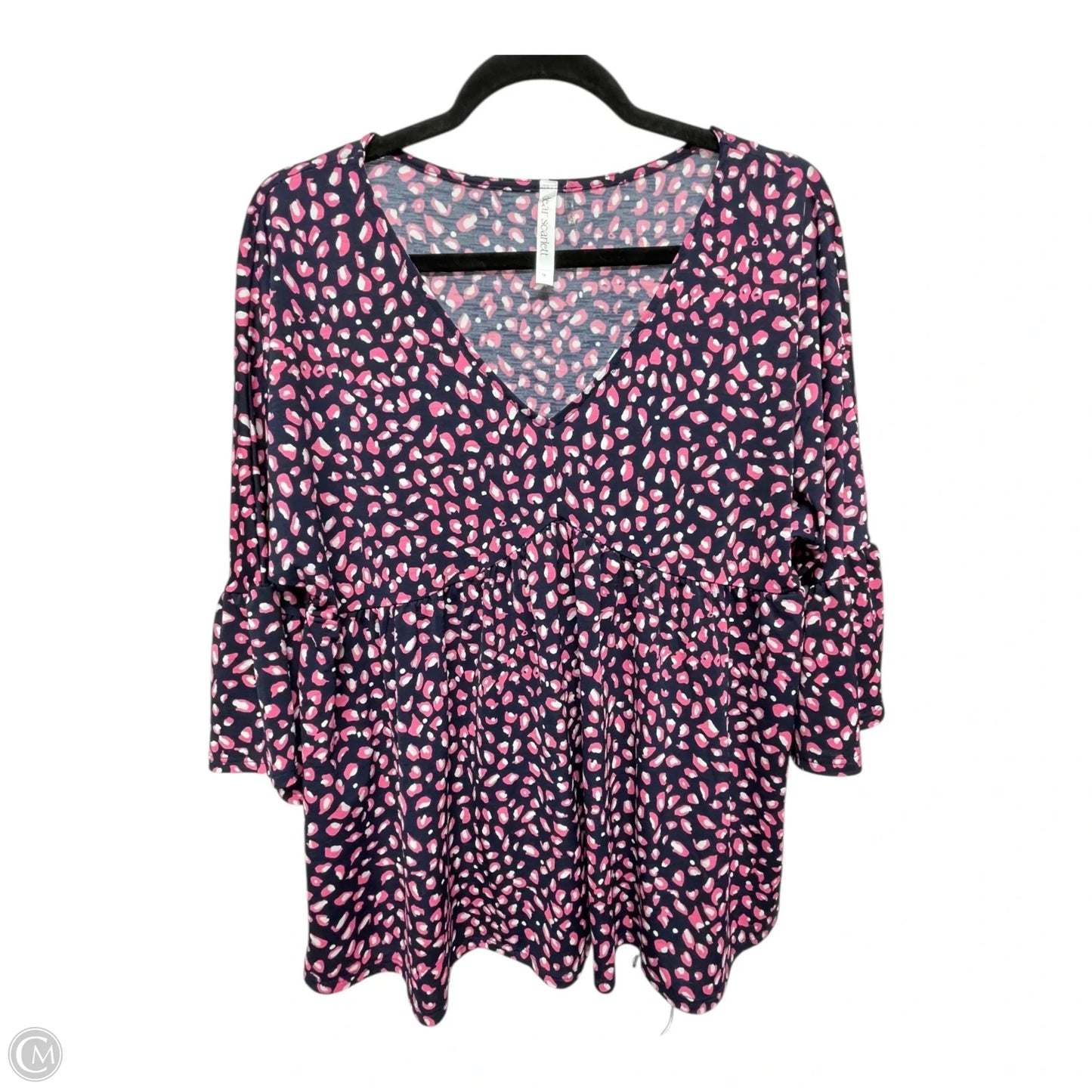 Top Long Sleeve By dear Scarlet In Blue & Pink, Size: M
