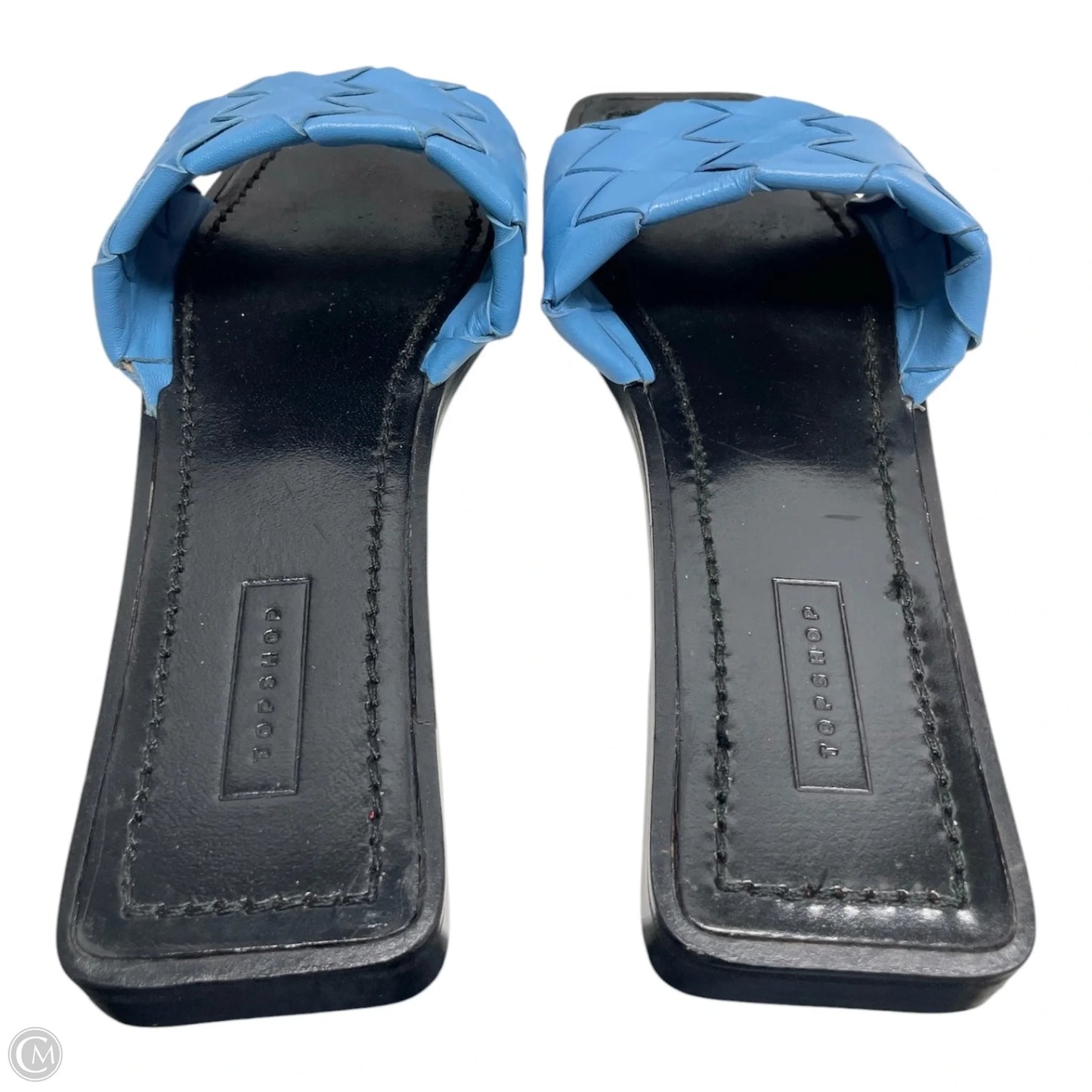 Sandals Flats By Top Shop In Black & Blue, Size: 7.5