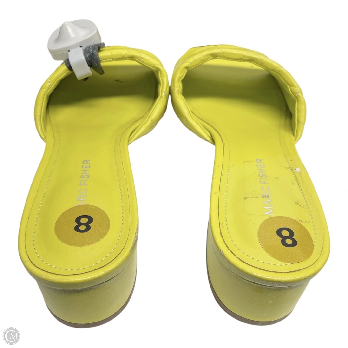 Sandals Heels Block By Marc Fisher In Yellow, Size: 8