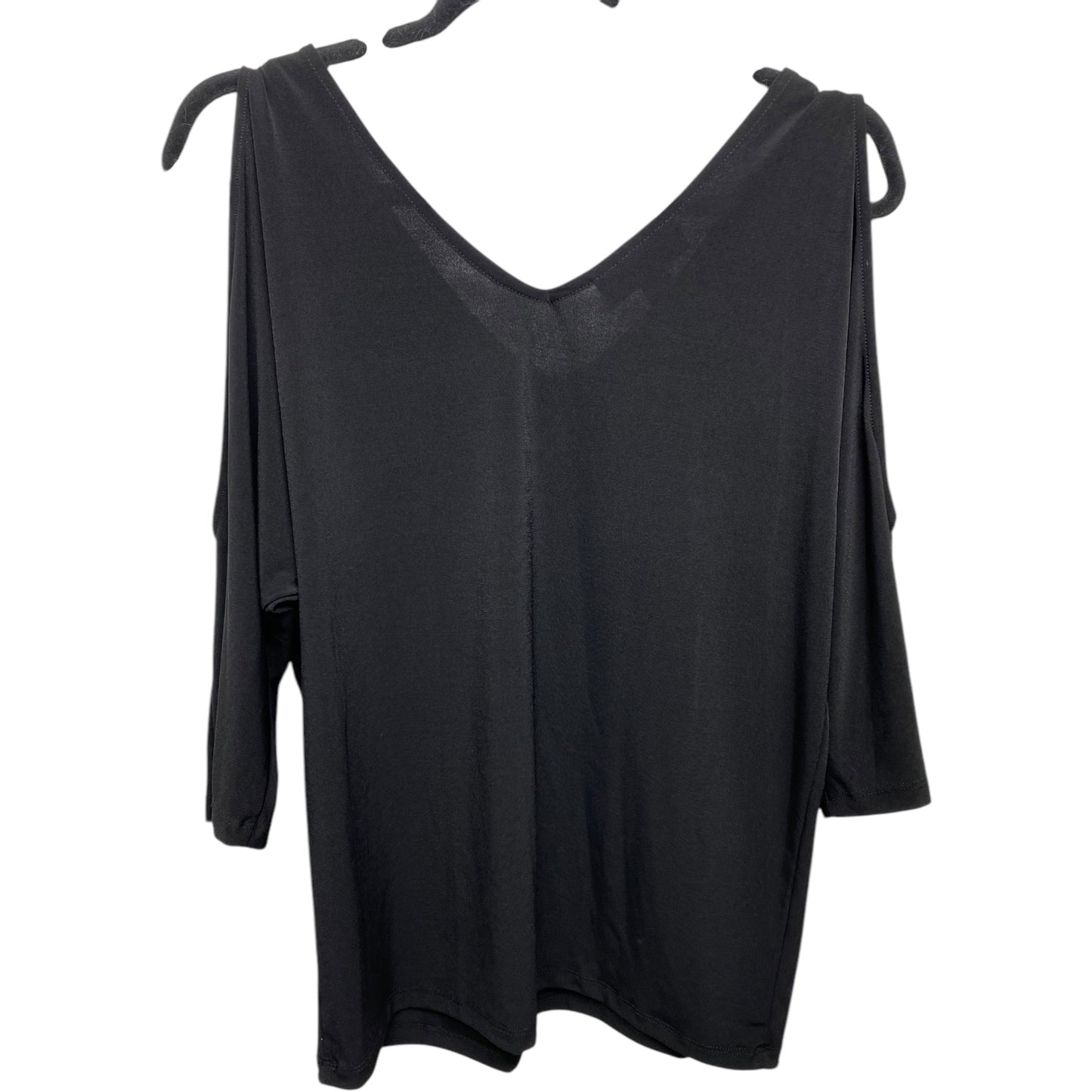 Top 3/4 Sleeve By International Concepts In Black, Size: M