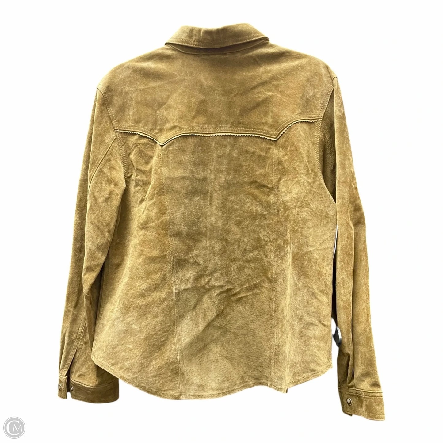 Jacket Leather By TASHA POLIZZI In Tan, Size: L