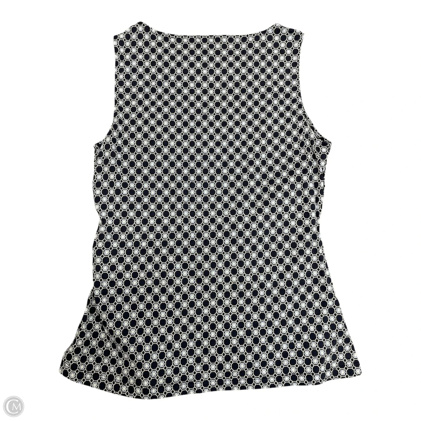 Top Sleeveless By Ann Taylor In Blue & White, Size: M