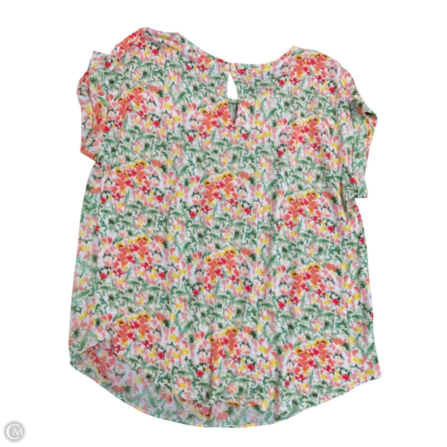 Top Short Sleeve By Loft In Floral Print, Size: M