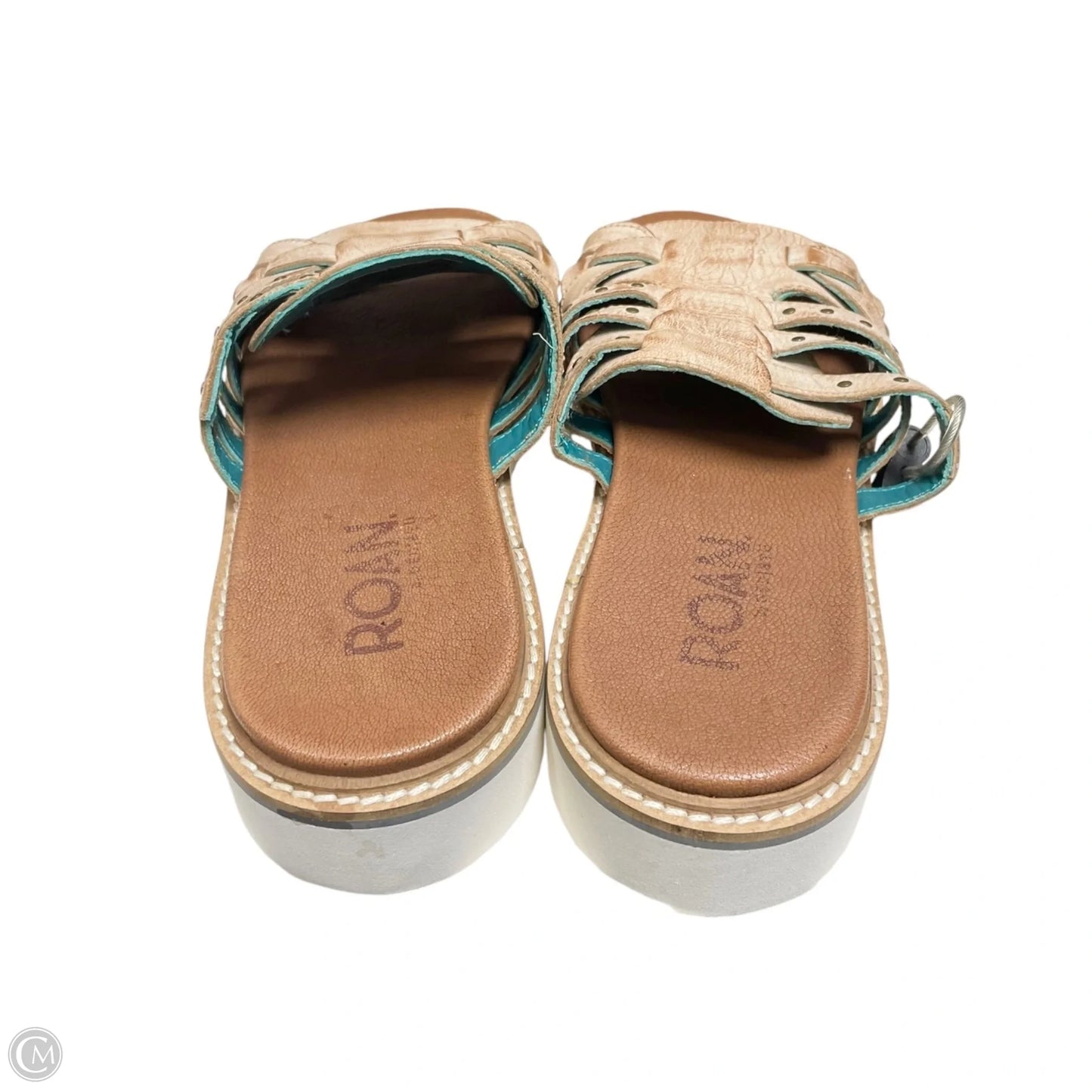 Sandals Heels Platform By Bed Stu In Tan, Size: 9