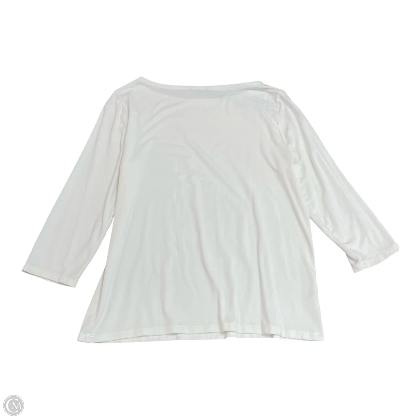 Top Long Sleeve By Ann Taylor In White, Size: L