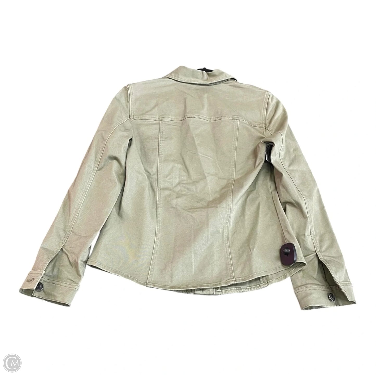 Jacket Denim By Chicos In Green, Size: S