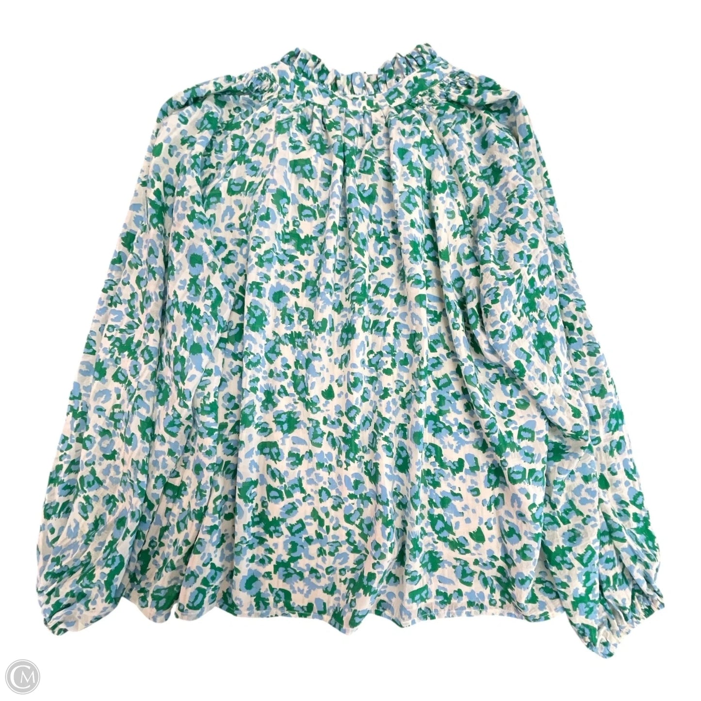 Top Long Sleeve By Karlie In Blue & Green, Size: S