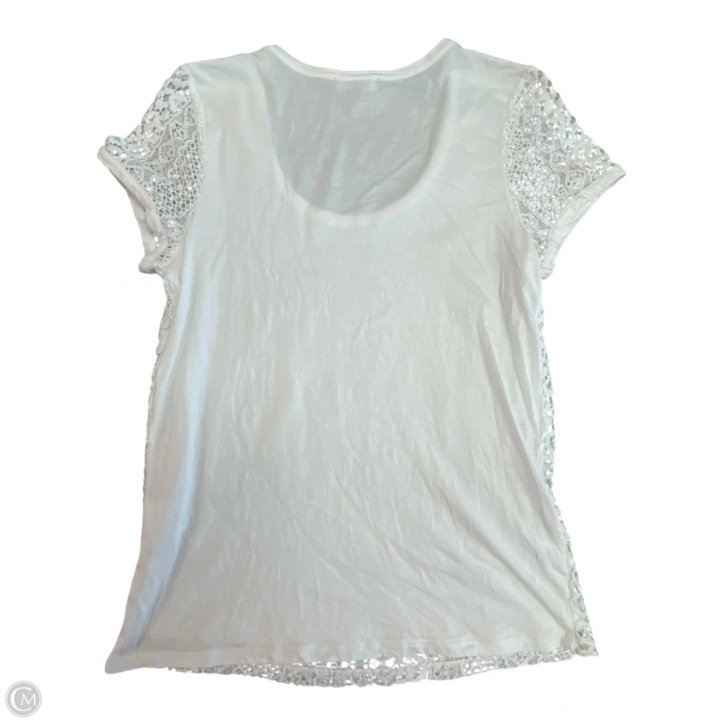 Top Short Sleeve By Nine West In White, Size: L
