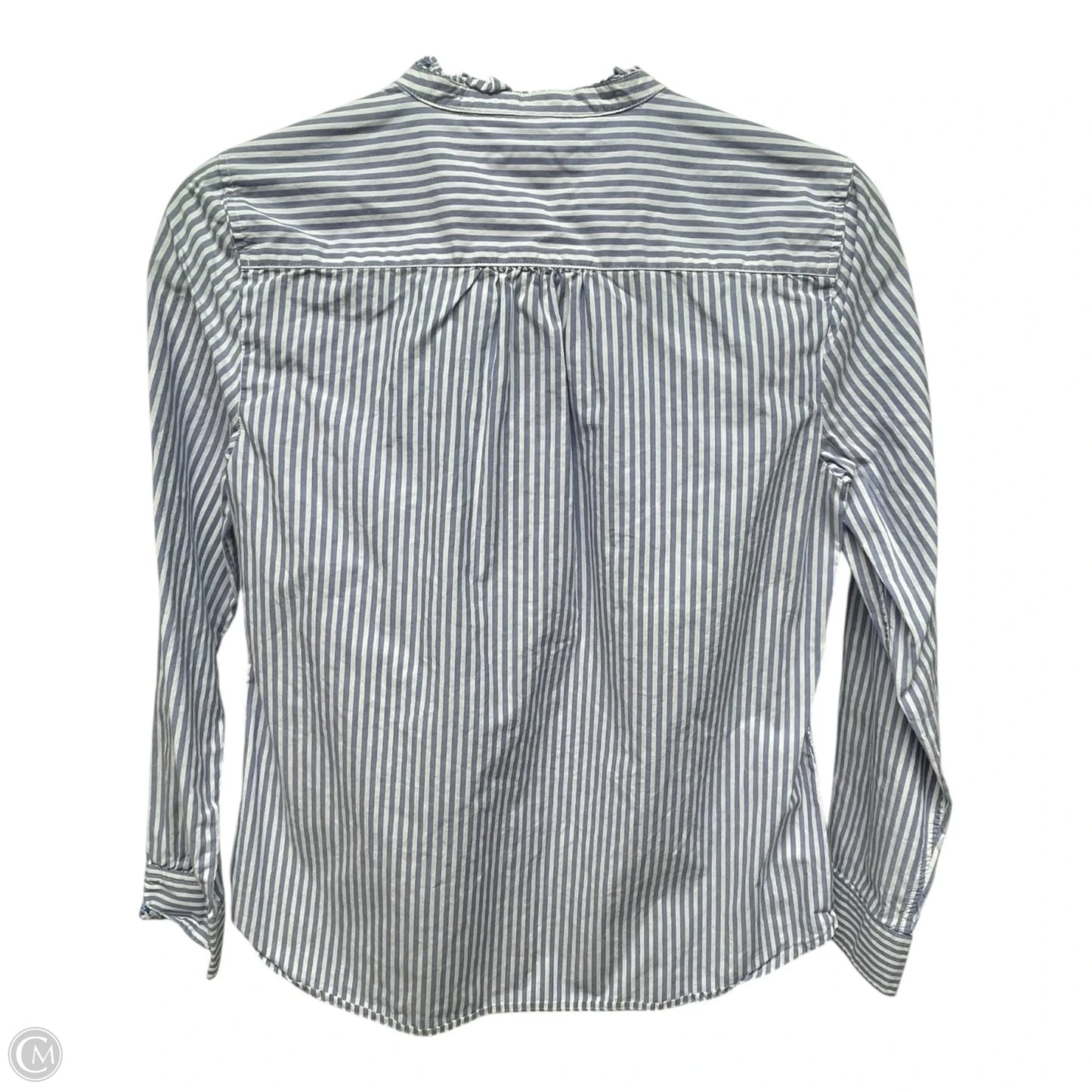 Top Long Sleeve By Talbots In Blue & White, Size: Sp