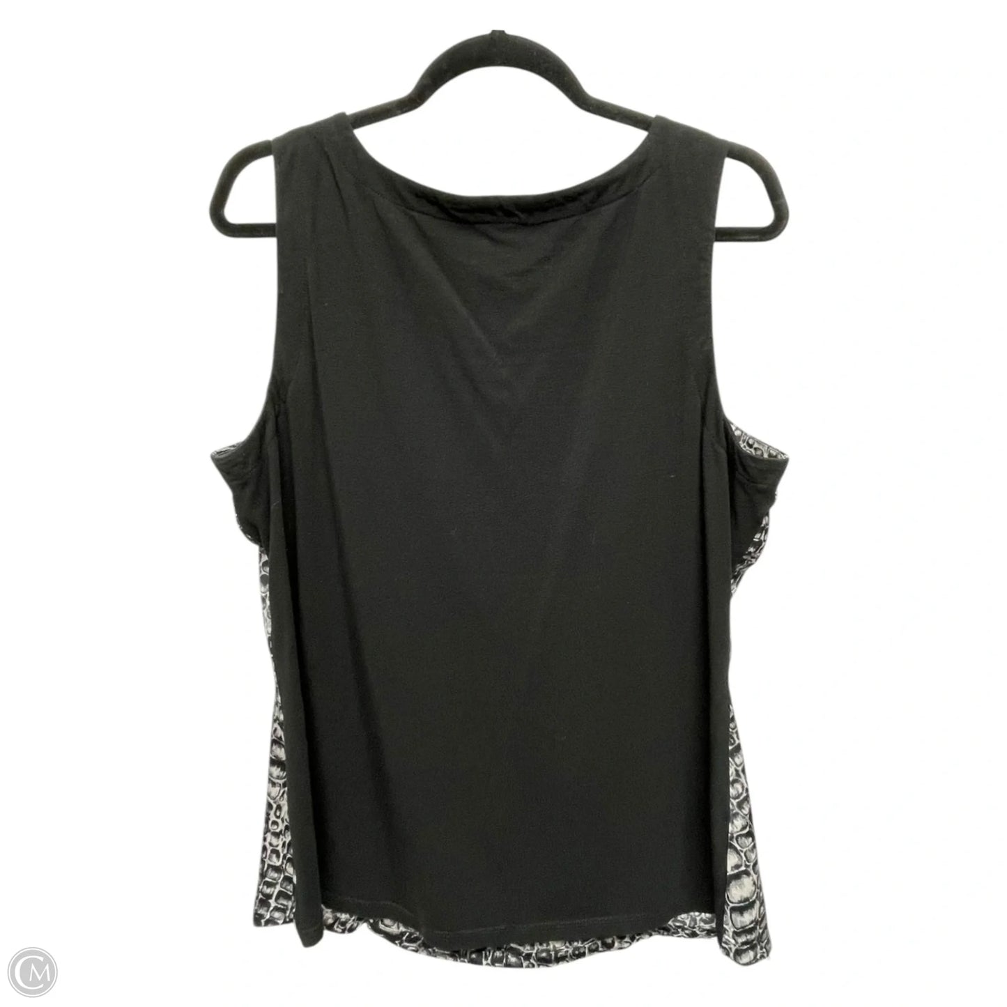 Top Sleeveless By Ann Taylor In Black & White, Size: Xl
