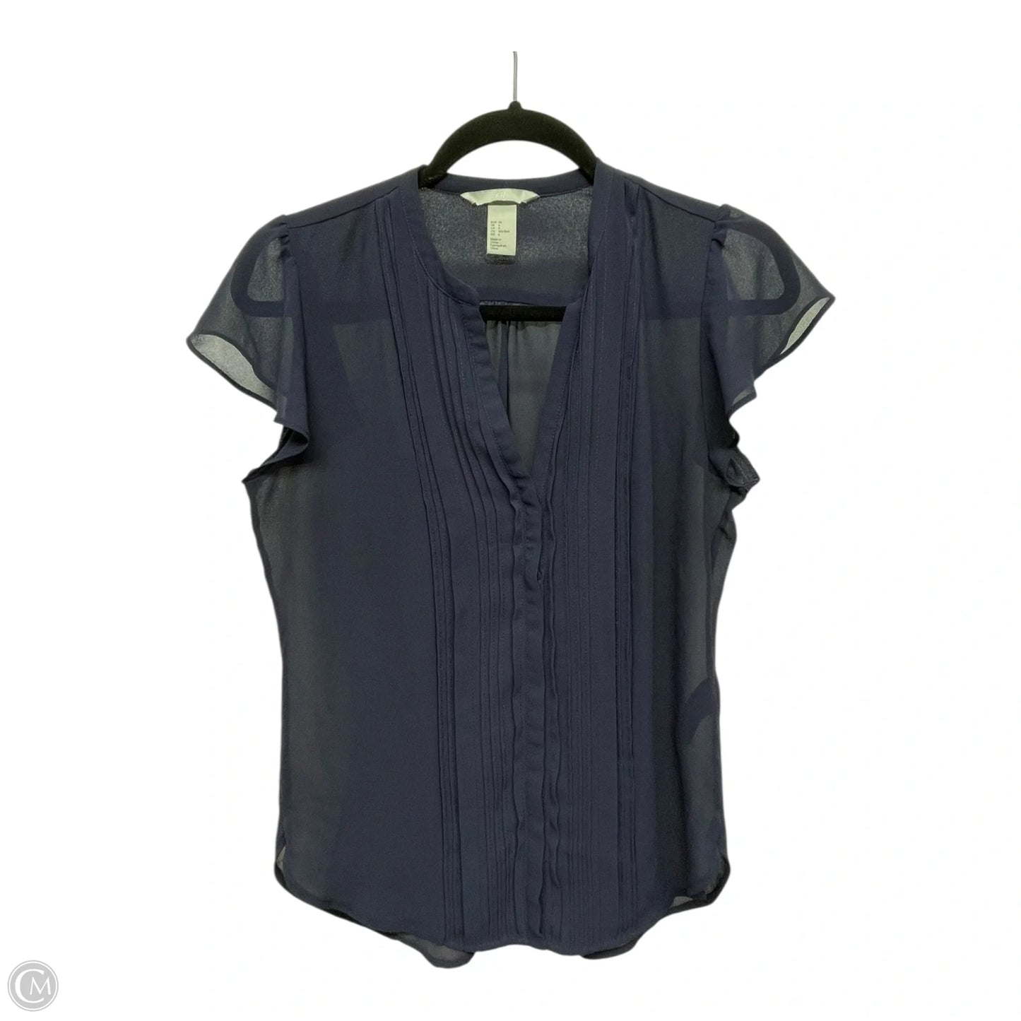 Top Short Sleeve By H&m In Navy, Size: 6