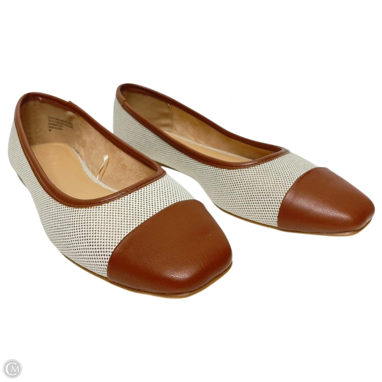 Shoes Flats By Loft In Brown & White, Size: 6