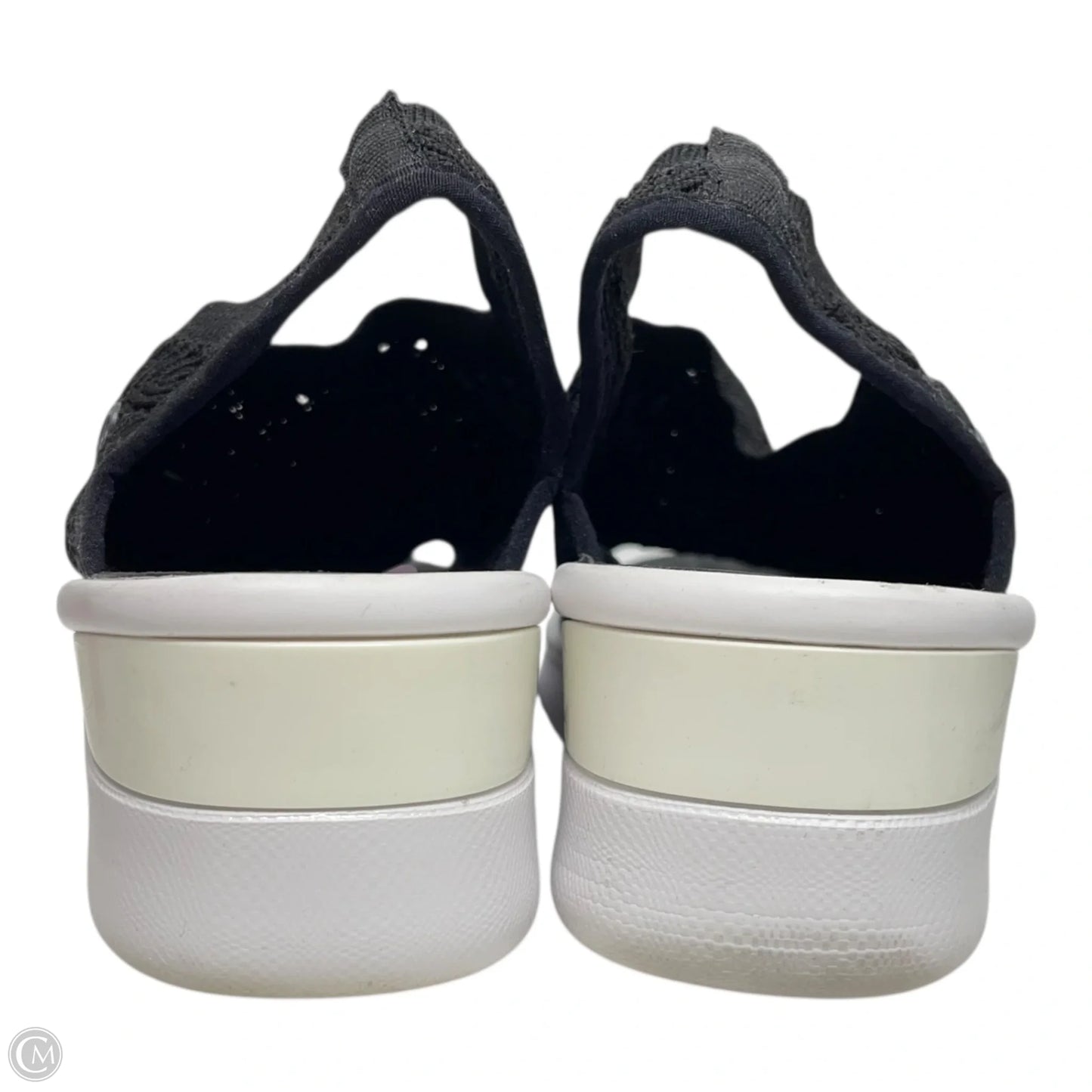Sandals Heels Platform By Bzees In Black & White, Size: 9