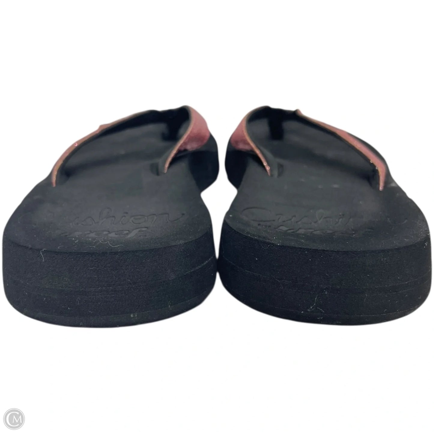 Sandals Flats By Reef In Black & Pink, Size: 7