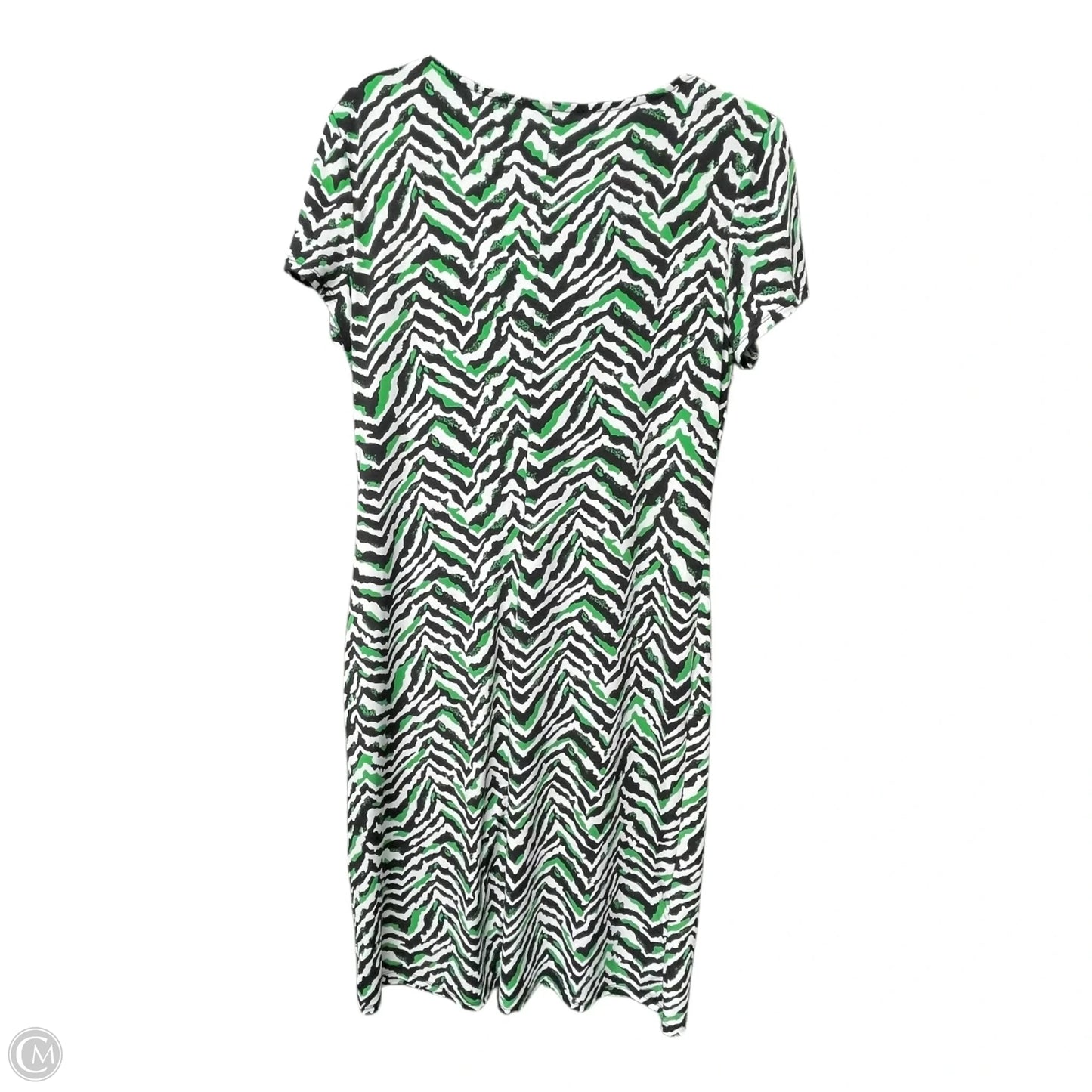 Dress Casual Short By Dana Buchman In Green & White, Size: M