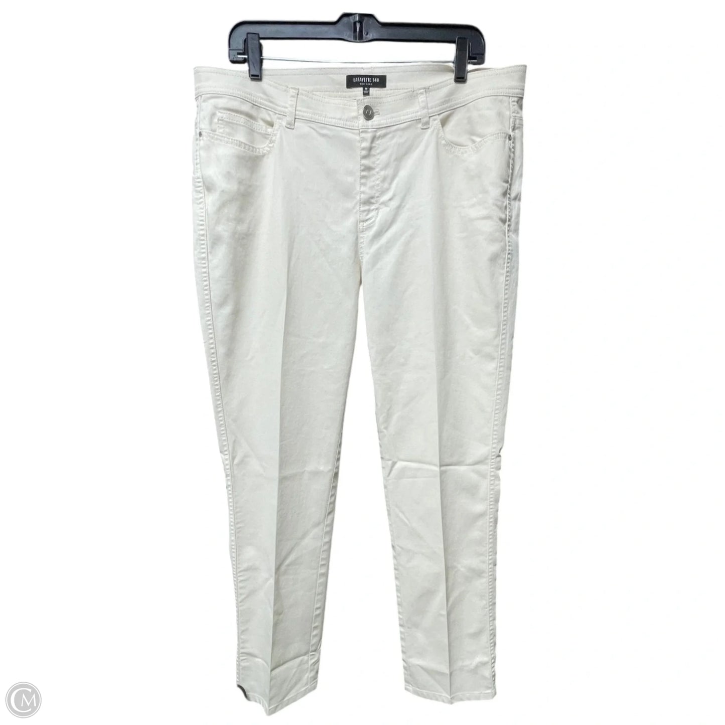 Pants Designer By Lafayette 148 In Cream, Size: 14