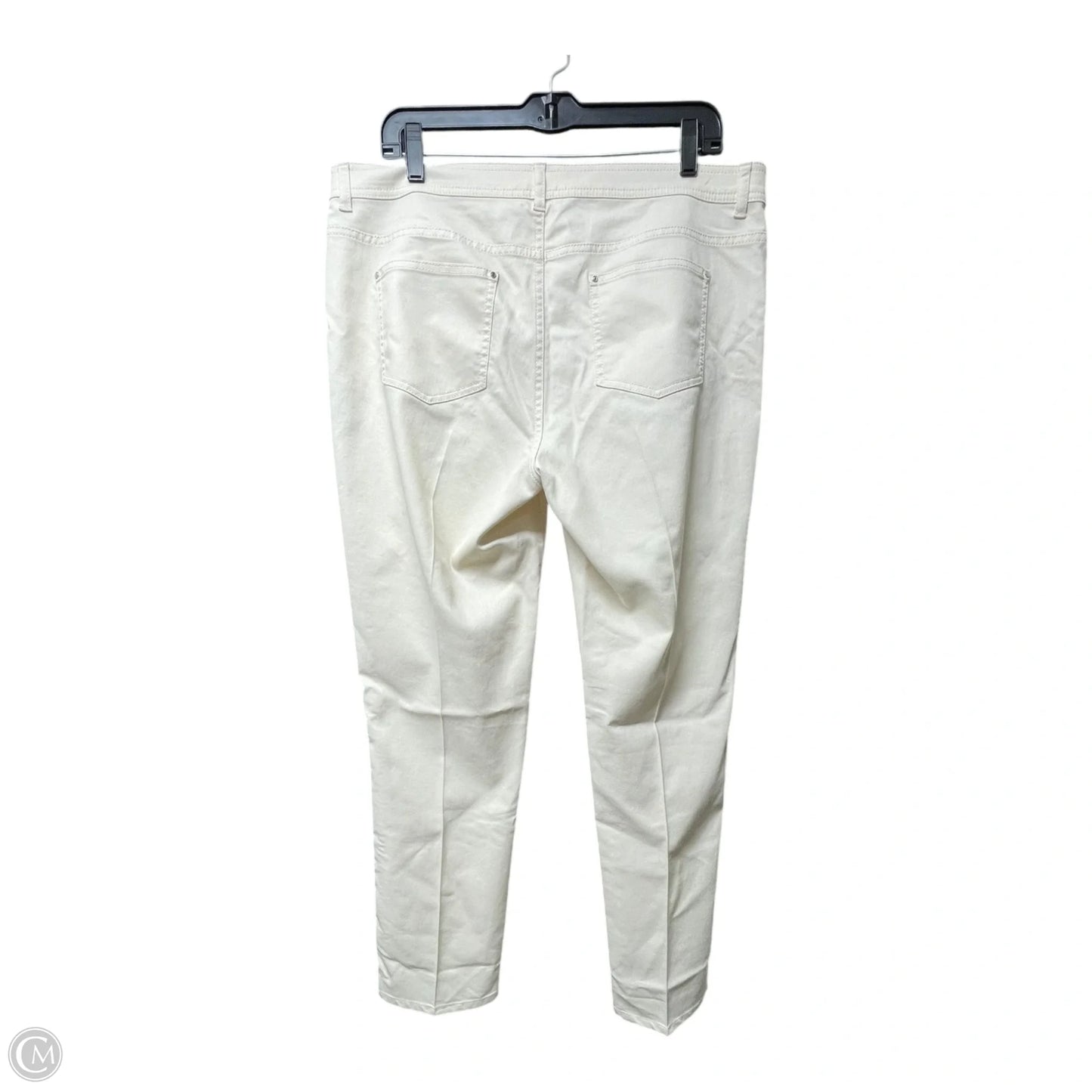Pants Designer By Lafayette 148 In Cream, Size: 14