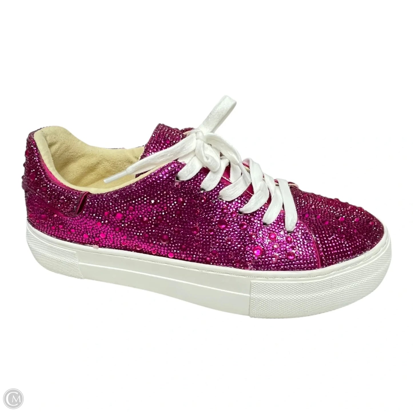 Shoes Sneakers By Betsey Johnson In Pink & White, Size: 8