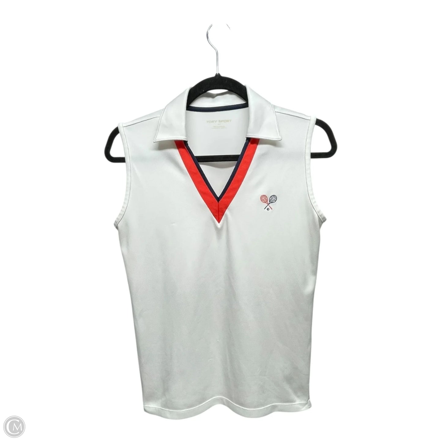Athletic Tank Top By TORY BURCH In Orange & White, Size: S