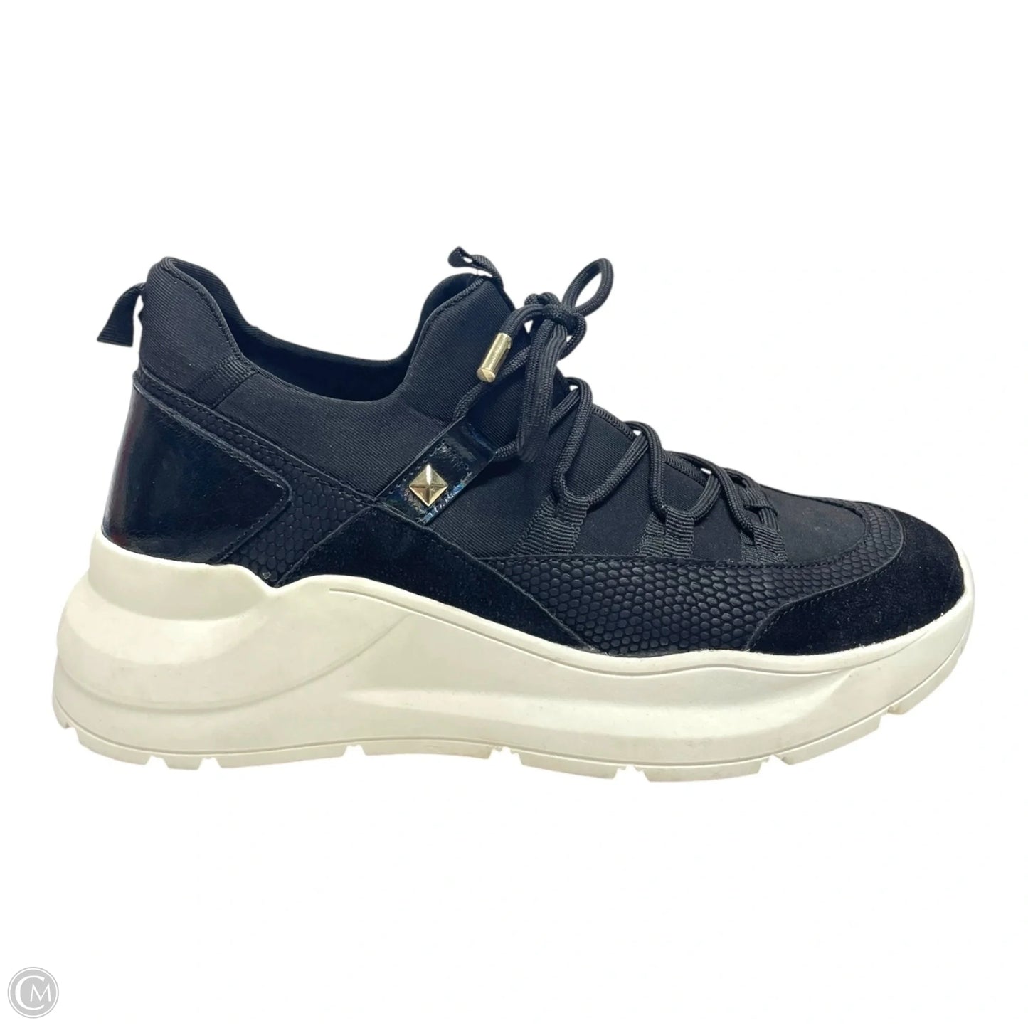 Shoes Sneakers By Clothes Mentor In Black & White, Size: 8