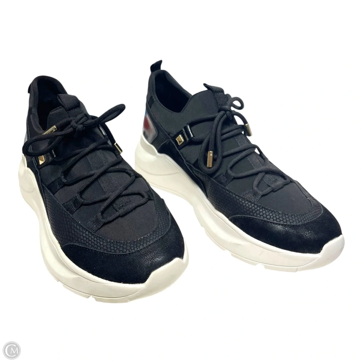 Shoes Sneakers By Clothes Mentor In Black & White, Size: 8