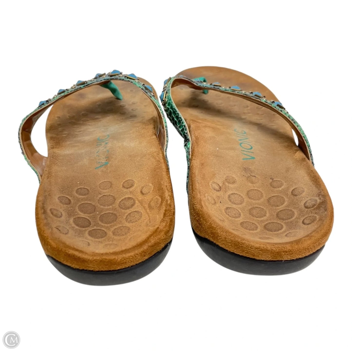 Sandals Flats By Vionic In Blue & Brown, Size: 8