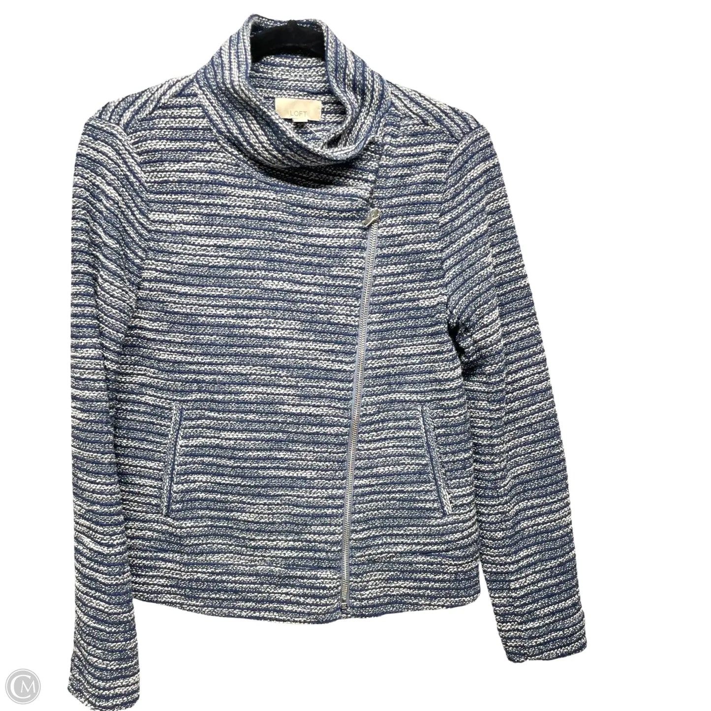Jacket Other By Loft In Blue & White, Size: S