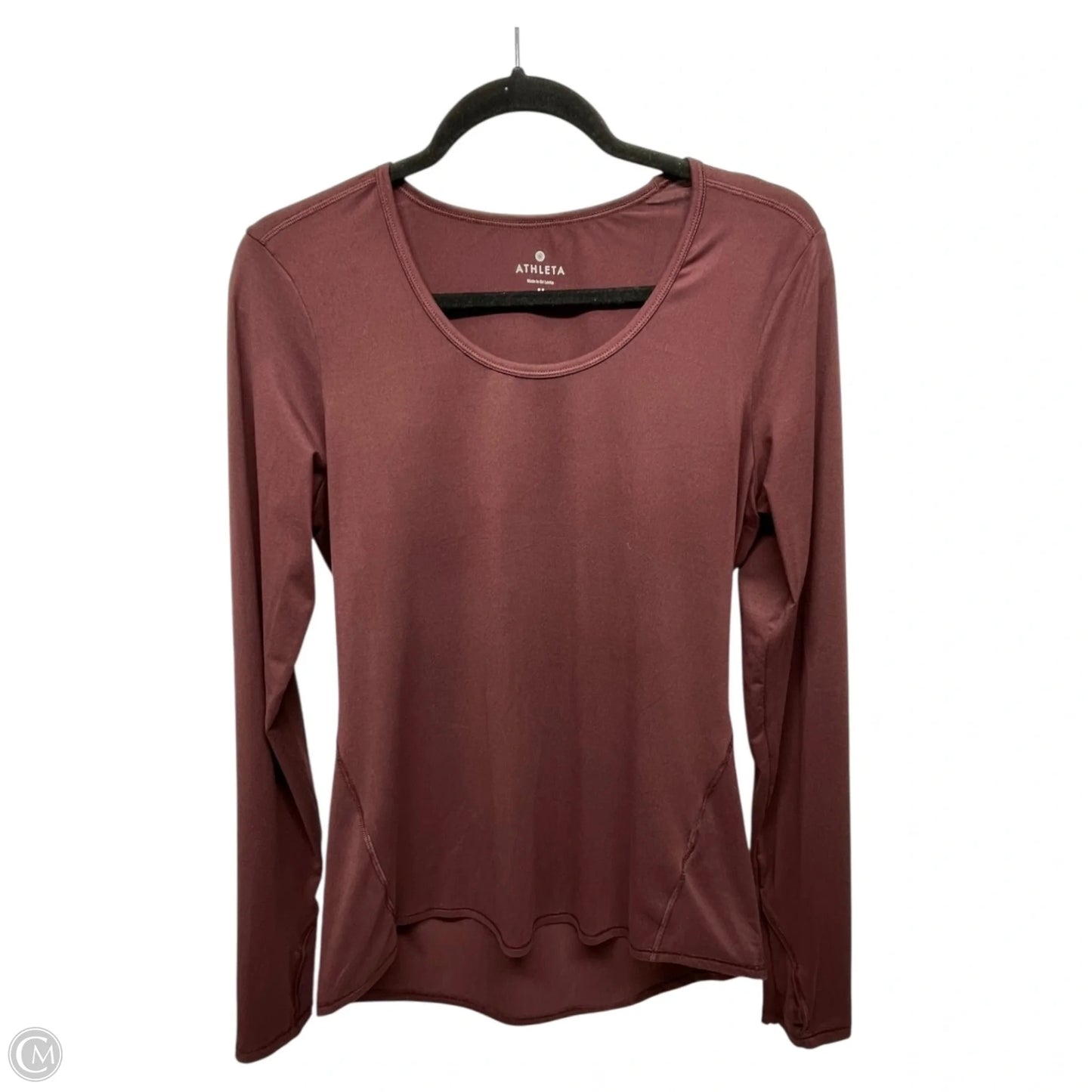 Athletic Top Long Sleeve Crewneck By Athleta In Maroon, Size: M