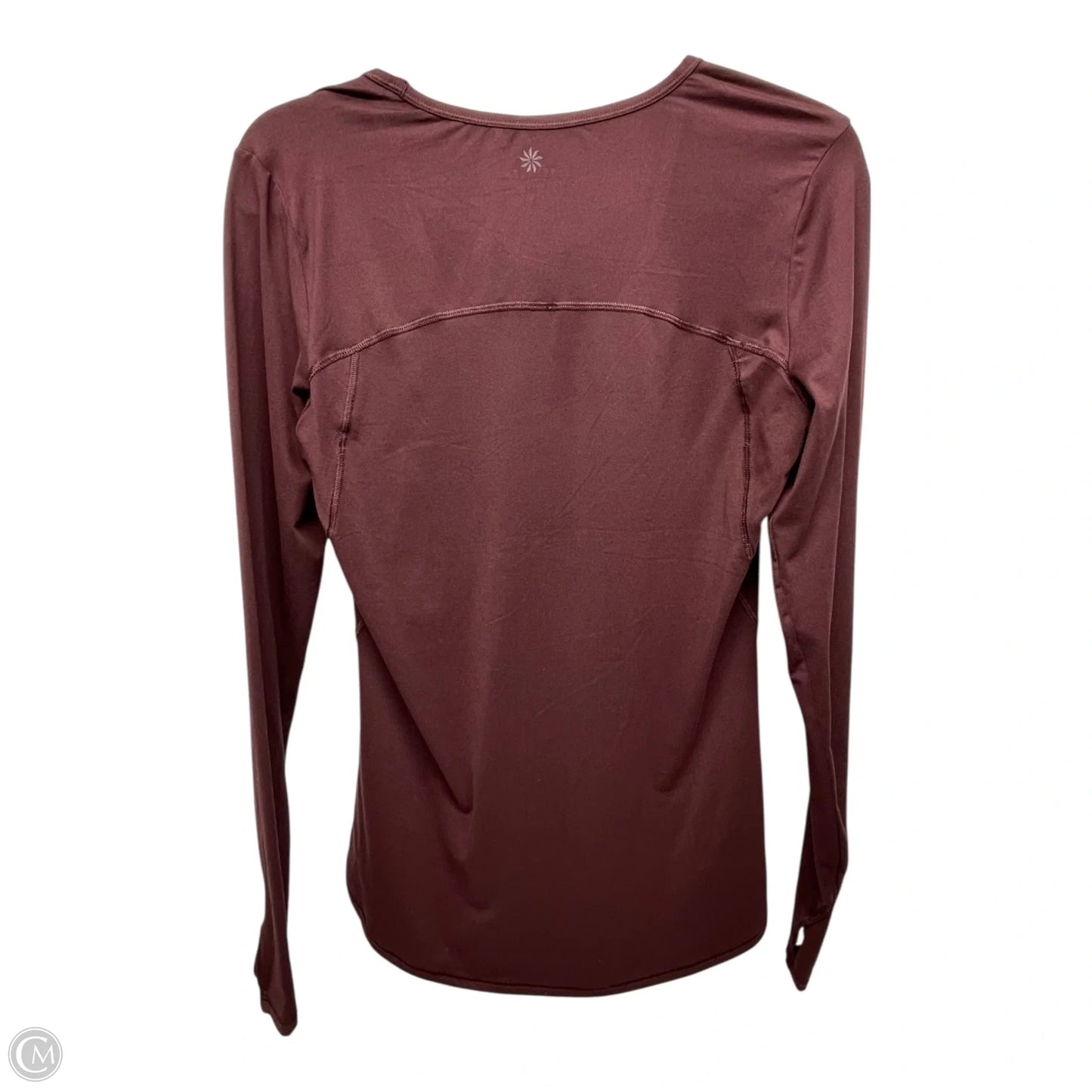 Athletic Top Long Sleeve Crewneck By Athleta In Maroon, Size: M