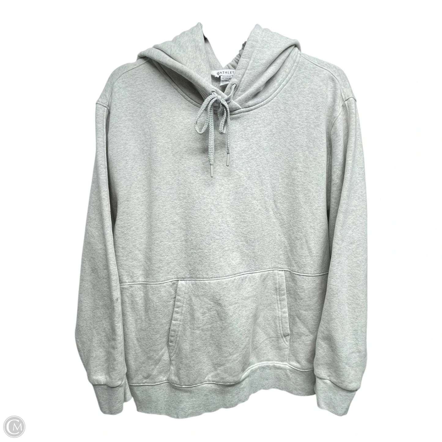 Athletic Top Long Sleeve Hoodie By Athleta In Grey, Size: L