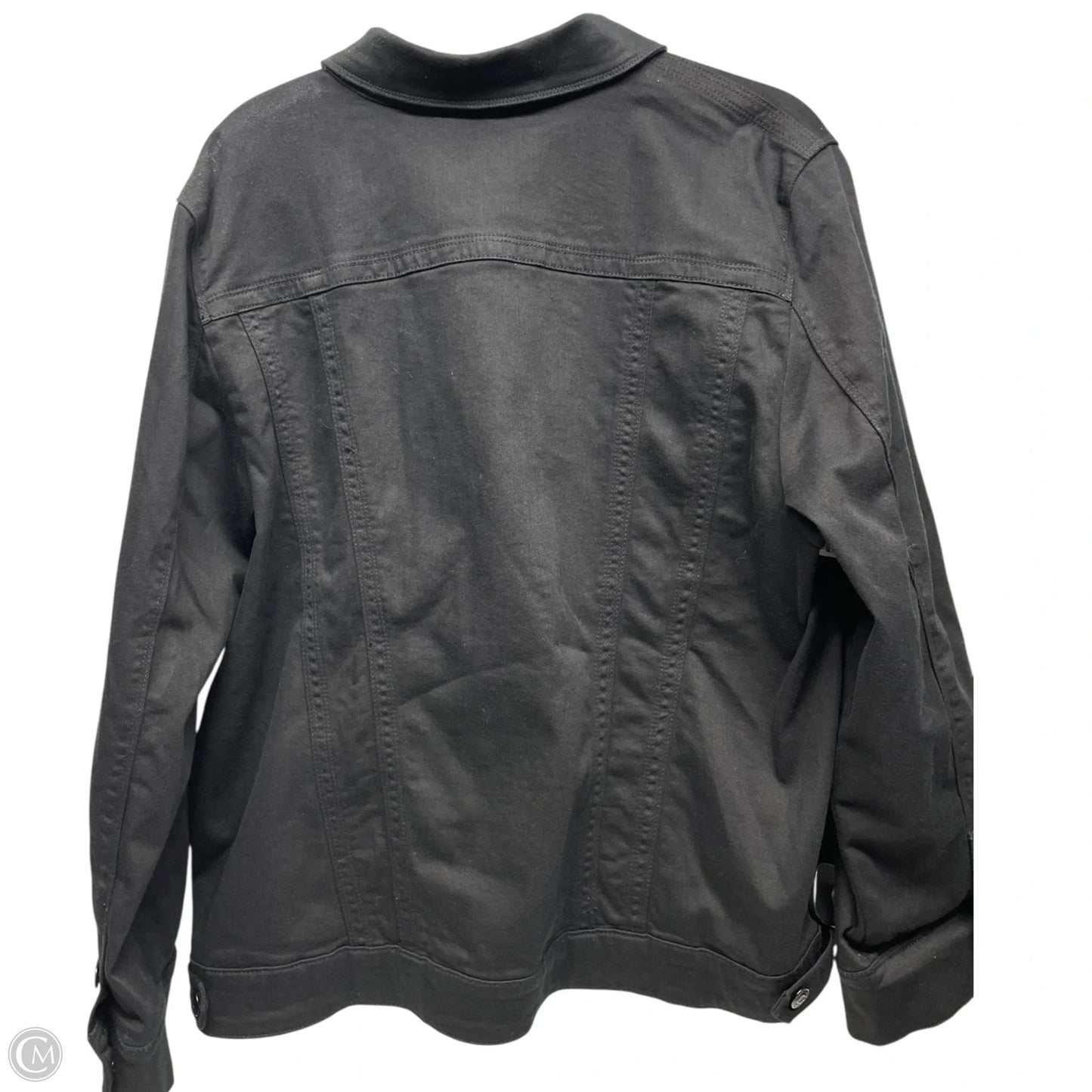 Jacket Denim By Chicos In Black, Size: Xxl