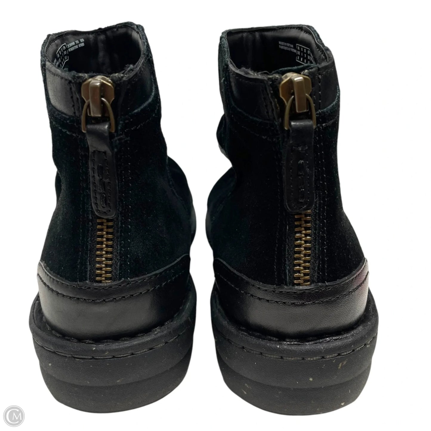 Boots Ankle Flats By Clarks In Black, Size: 8