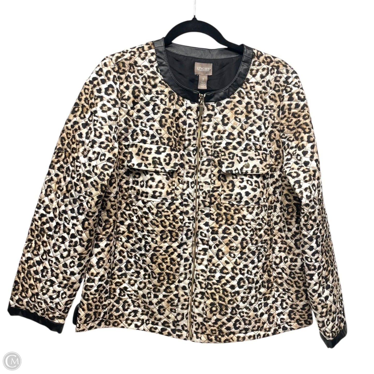 Jacket Other By Chicos In Animal Print, Size: M